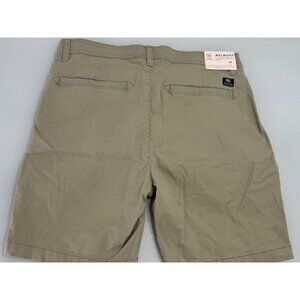 New MBX Belmont Shorts Mens 32 Chino Trouser Green Performance Stretch 7" NWT